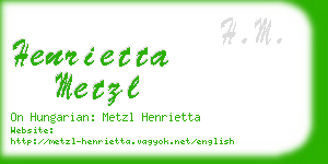 henrietta metzl business card